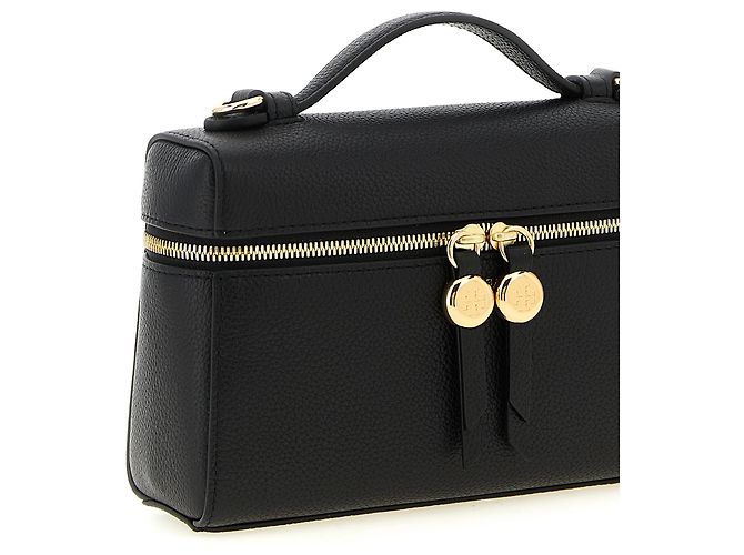 Tory Burch Borsa in pelle vacuna nera - vista 3