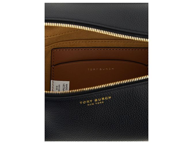 Tory Burch Borsa in pelle vacuna nera - vista 4