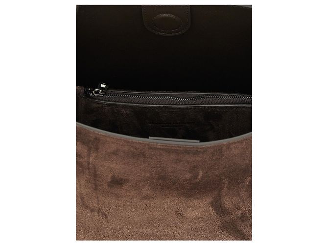 Brunello Cucinelli Borsa in pelle di vitello marrone - vista 4