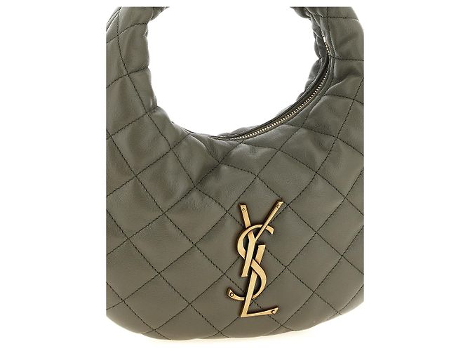 Autre Marque Graue Lammleder-Handtasche - Ansicht 3