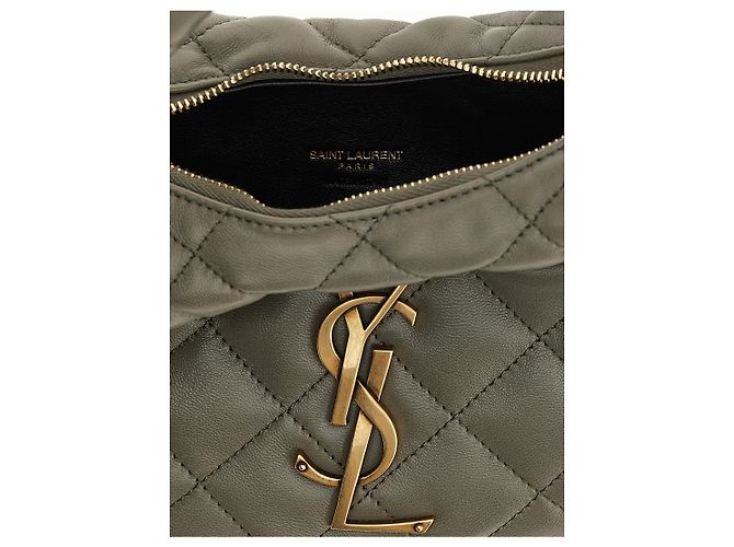 Autre Marque Graue Lammleder-Handtasche - Ansicht 4