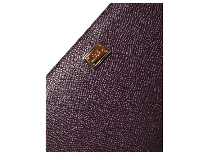 Dolce & Gabbana Custodia per tablet in pelle marrone scuro con placca logo - vista 5