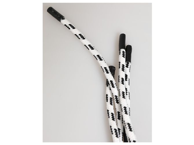Dolce & Gabbana Black White Polyester Tape String DG Logo Keychain Keyring - view 3