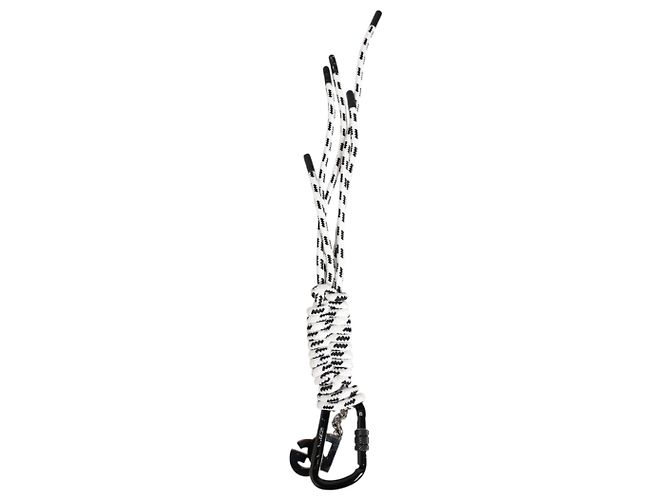 Dolce & Gabbana Black White Polyester Tape String DG Logo Keychain Keyring - view 4