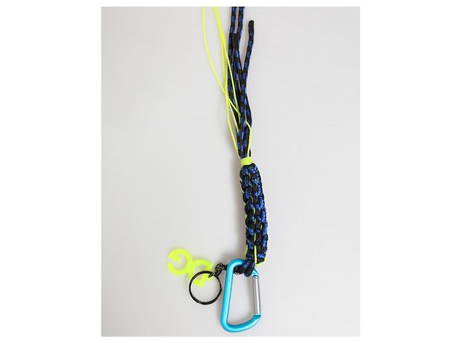 Dolce & Gabbana Multicolor Polyester Tape String DG Logo Keychain Keyring - view 5