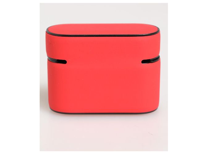 Dolce & Gabbana Custodia Airpods da uomo in PVC rosso con logo DG embossed e supporto a ribalta - vista 3
