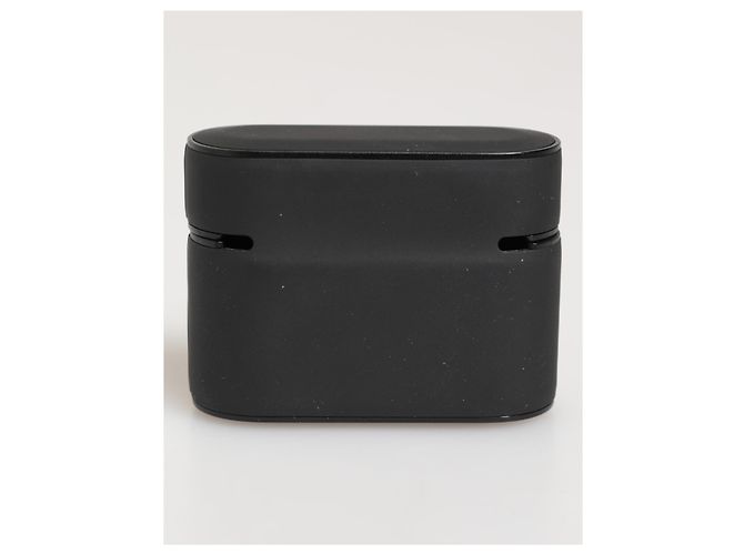 Dolce & Gabbana Custodia per Airpods nera e gialla con logo in rilievo in gomma - vista 3