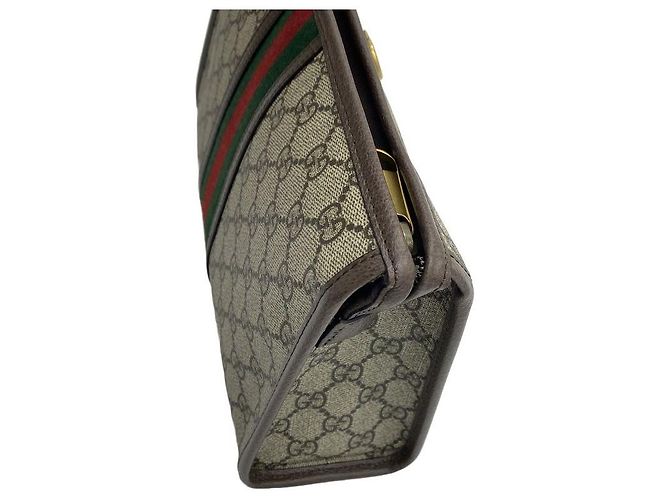 Gucci Pouch Medium Ophidia GG Supreme Canvas Beige Brown - vista 18