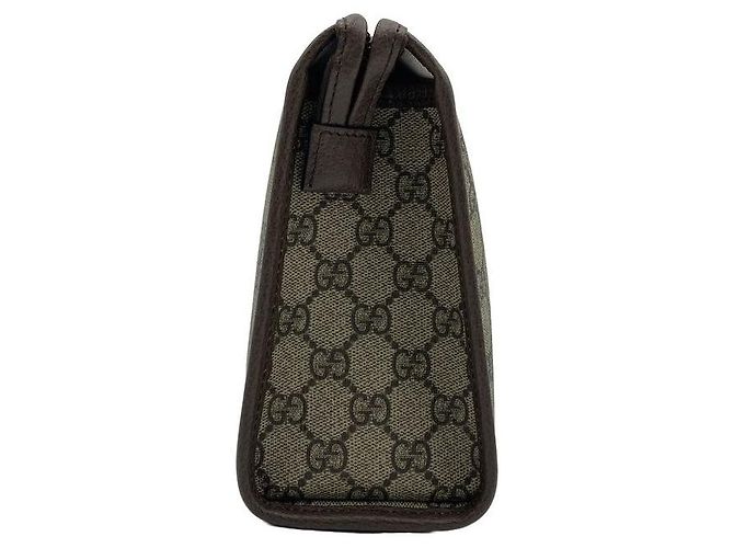 Gucci Pouch Medium Ophidia GG Supreme Canvas Beige Brown - vista 3