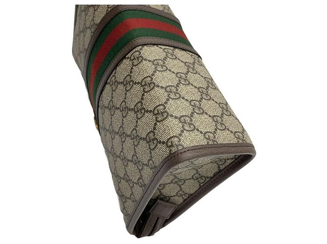 Gucci Pouch Medium Ophidia GG Supreme Canvas Beige Brown - vista 7