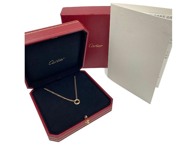 Cartier Collana Trinity Mini Pendant Tre Catene d'Oro - vista 9