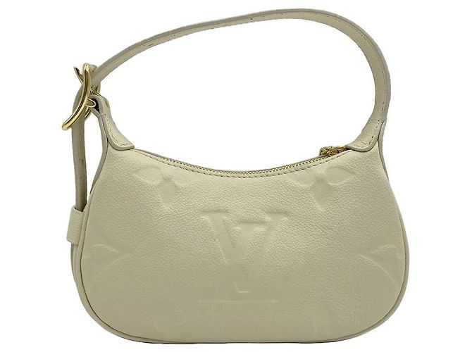 Louis Vuitton Borsa a tracolla hobo Mini Moon Monogram Empreinte Leather Mini Bag Cream - vista 5