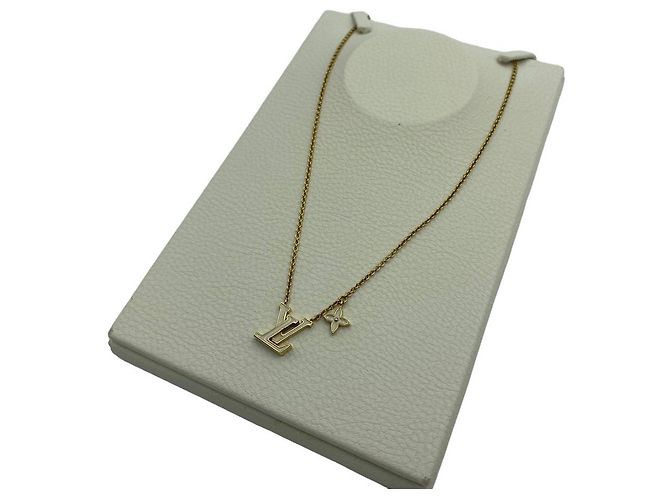 Louis Vuitton Collana Iconic Enamel Monogram Flower White Gold - vista 5