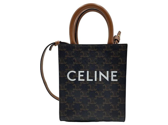 Céline Mini Vertical Cabas Tote Bag Brown cm - vista 12