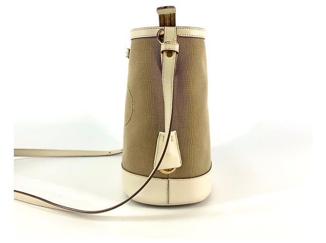 Prada Bolsa bucket crossbody em jacquard com logo triangular - vista 5