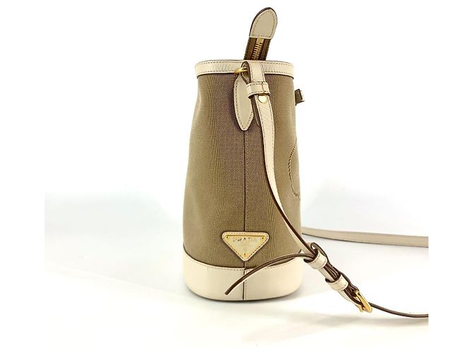 Prada Bolsa bucket crossbody em jacquard com logo triangular - vista 6
