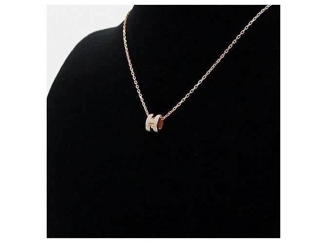 Hermès Collana da donna con catena in oro rosa e mini pendente - vista 3