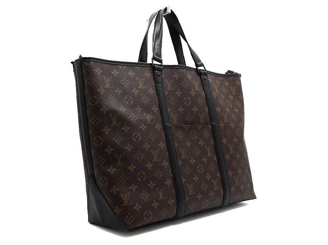 Louis Vuitton Borsa tote e a tracolla da uomo Monogram Macassar Weekend GM - vista 3