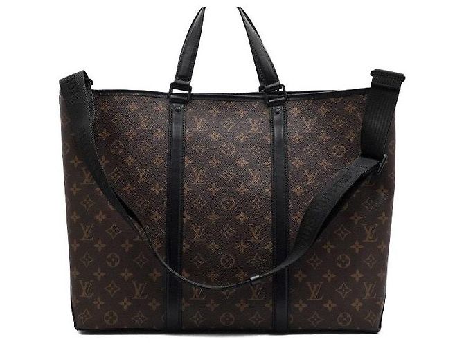 Louis Vuitton Borsa tote e a tracolla da uomo Monogram Macassar Weekend GM - vista 4