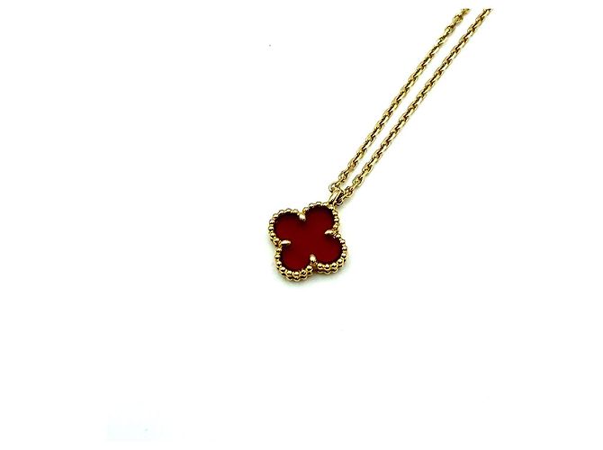 Van Cleef & Arpels Collana Sweet Alhambra in oro rosa e cornalina - vista 5