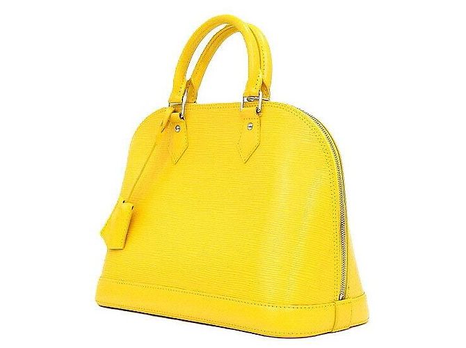 Louis Vuitton Borsa Tote Alma PM Gialla - vista 2