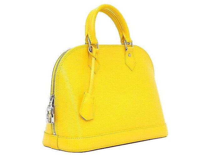 Louis Vuitton Borsa Tote Alma PM Gialla - vista 3