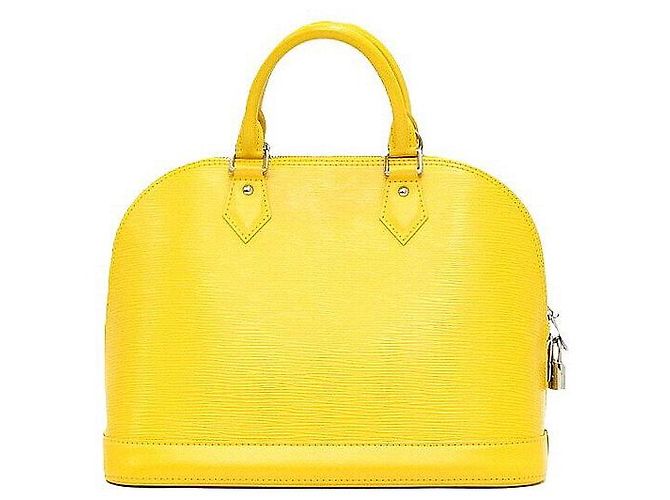 Louis Vuitton Borsa Tote Alma PM Gialla - vista 4