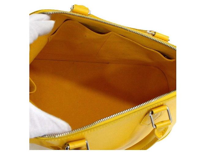 Louis Vuitton Borsa Tote Alma PM Gialla - vista 5
