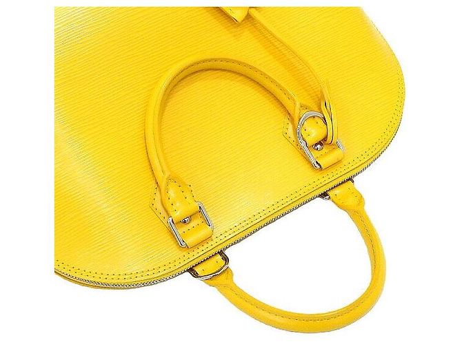 Louis Vuitton Borsa Tote Alma PM Gialla - vista 9