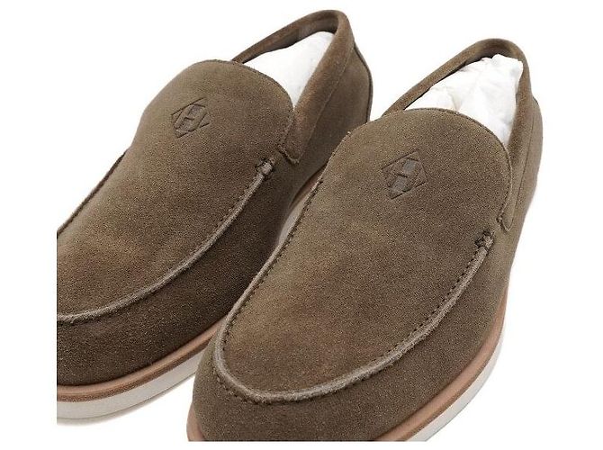 Hermès Mocassini Bassi Suede Diamant da Uomo - vista 5