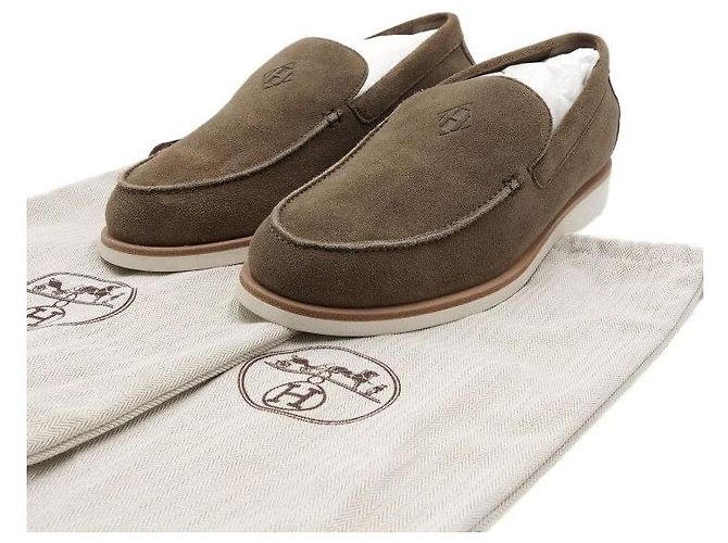Hermès Mocassini Bassi Suede Diamant da Uomo - vista 7