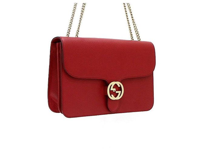 Gucci Bolsa de Ombro e Bolsa Tiracolo com Aba e Corrente Entrelaçada - vista 4