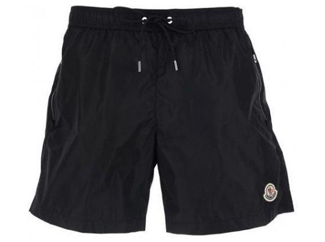 Moncler Pantaloncini da bagno con patch logo - vista 4
