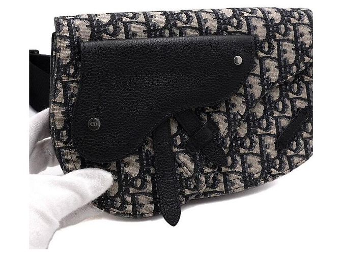 Dior Borsa a tracolla e borsa cintura Oblique Saddle Pouch da uomo - vista 9