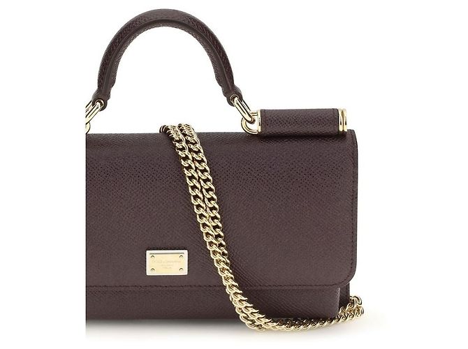 Dolce & Gabbana Borsa a tracolla Bos Taurus in pelle di vitello marrone - vista 4