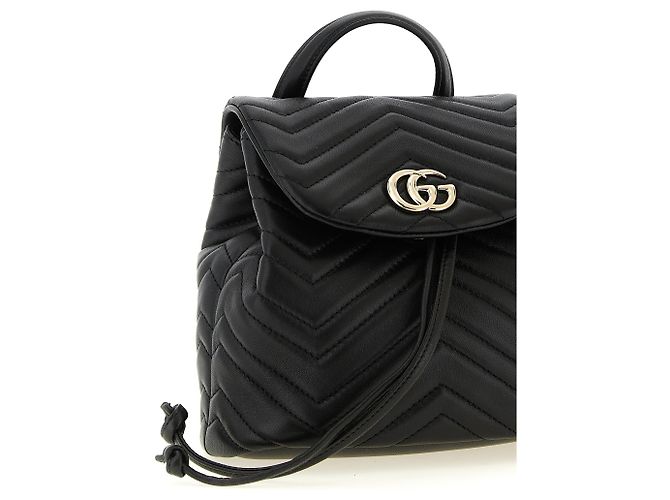 Gucci Schwarzer Lammleder-Rucksack - Ansicht 3