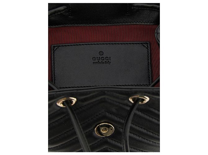 Gucci Schwarzer Lammleder-Rucksack - Ansicht 4