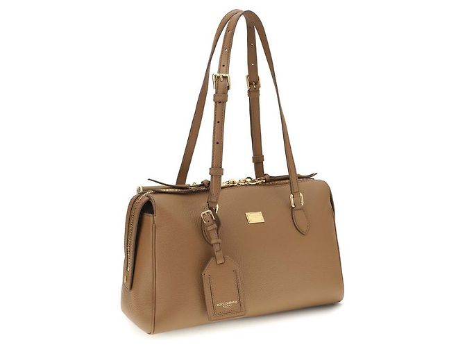 Dolce & Gabbana Borsa a tracolla Bos Taurus in pelle di vitello beige - vista 2