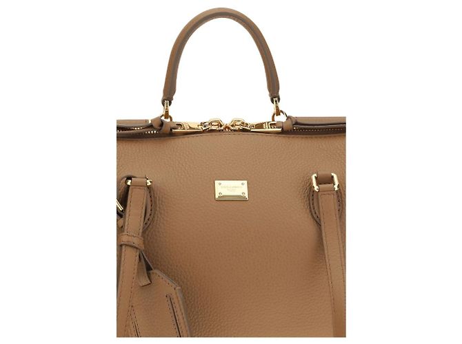 Dolce & Gabbana Borsa a tracolla Bos Taurus in pelle di vitello beige - vista 4