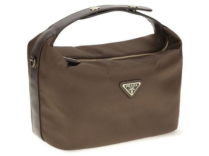 Prada Borsa in poliammide riciclata marrone - vista 2