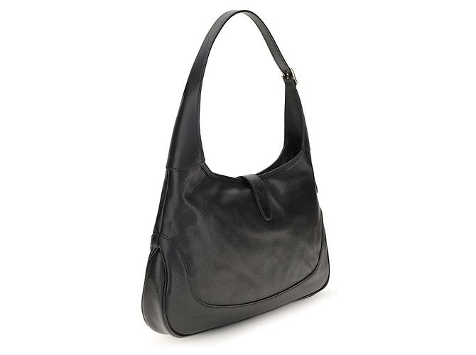 Gucci Borsa a tracolla in pelle di capra nera - vista 3