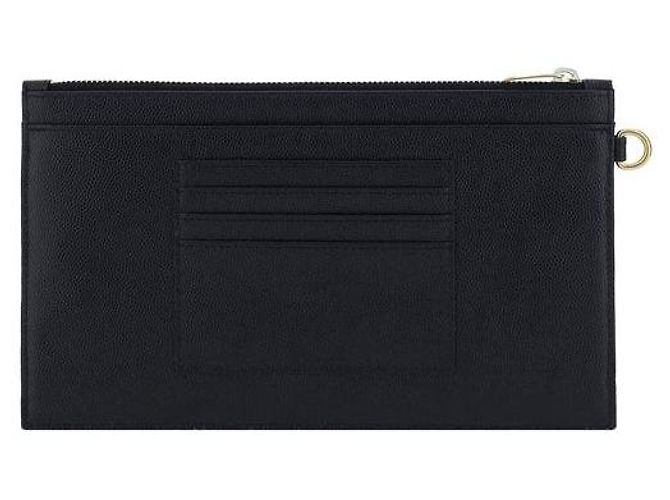 Autre Marque Clutch Bos Taurus in pelle di vitello nera - vista 2