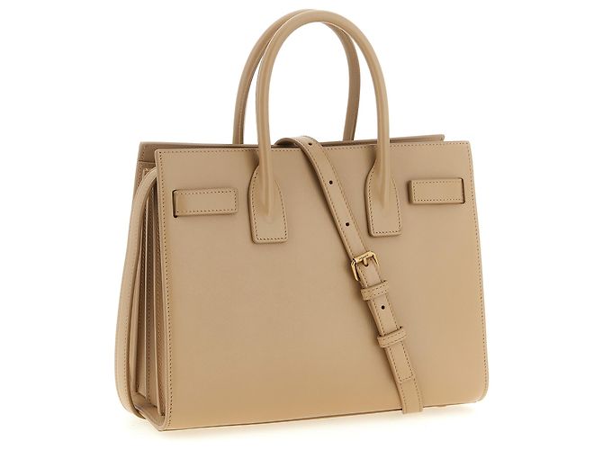 Autre Marque Borsa in pelle di vitello beige - vista 2
