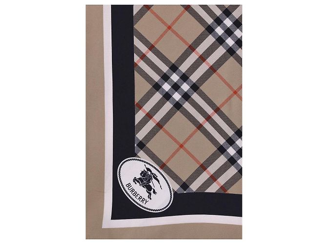 Sciarpa di seta Burberry Check beige - vista 3