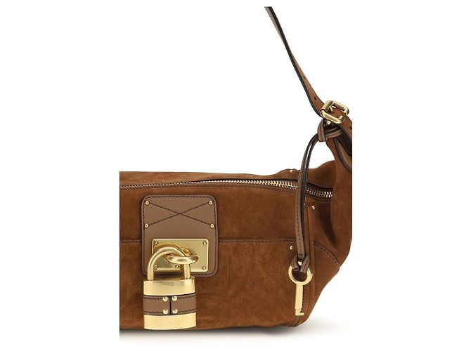 Chloé Borsa a tracolla Bos Taurus in pelle di vitello marrone - vista 4