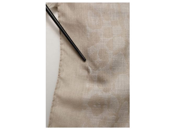 Dolce & Gabbana Sciarpa Stola in Pizzo di Lana e Seta Beige da Uomo - vista 2