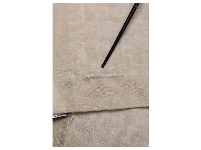 Dolce & Gabbana Sciarpa Stola in Pizzo di Lana e Seta Beige da Uomo - vista 6