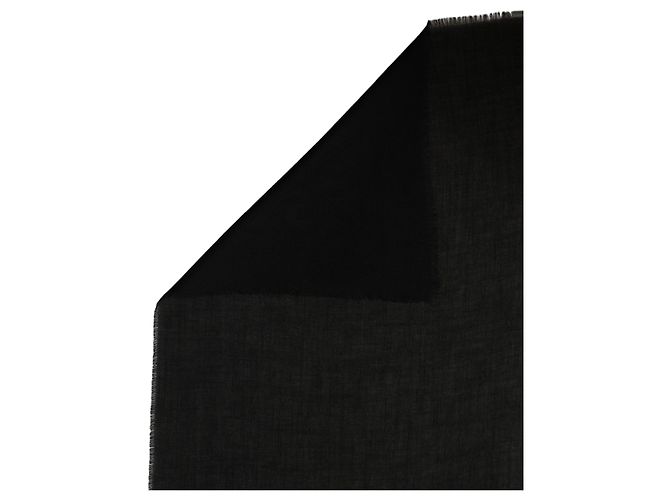 Dolce & Gabbana Sciarpa stola in pizzo nero da uomo in modal con bordi sfilacciati - vista 3