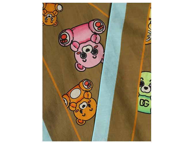 Dolce & Gabbana Sciarpa Stole in Pizzo di Cotone Teddy Bear Marrone da Uomo - vista 3