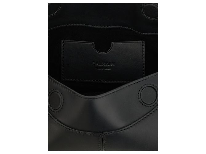 Balmain Borsa a tracolla in vitello nero - vista 4